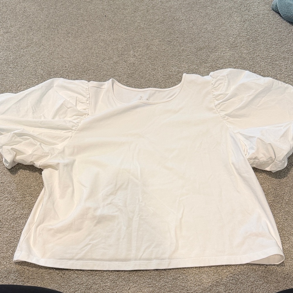 a new day White Puff Sleeve Blouse